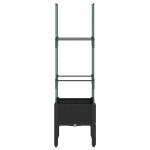 vidaXL Jardinieră de grădină cu spalier, negru, 40x40x142,5 cm, PP vidaXL Jardinieră de grădină cu spalier, negru, 40x40x142,5 cm, PP