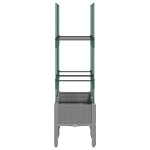 vidaXL Jardinieră de grădină cu spalier, gri deschis 80x40x142,5 cm PP