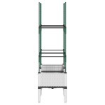 vidaXL Jardinieră de grădină cu spalier, alb, 80x40x142,5 cm, PP