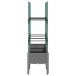 vidaXL Jardinieră de grădină cu spalier gri deschis 120x40x142,5 cm PP vidaXL Jardinieră de grădină cu spalier gri deschis 120x40x142,5 cm PP