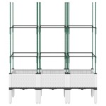 vidaXL Jardinieră de grădină cu spalier, alb, 120x40x142,5 cm PP vidaXL Jardinieră de grădină cu spalier, alb, 120x40x142,5 cm PP