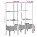 vidaXL Jardinieră de grădină cu spalier, alb, 120x40x142,5 cm PP vidaXL Jardinieră de grădină cu spalier, alb, 120x40x142,5 cm PP