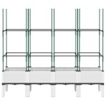 vidaXL Jardinieră de grădină cu spalier, alb, 160x40x142,5 cm PP vidaXL Jardinieră de grădină cu spalier, alb, 160x40x142,5 cm PP
