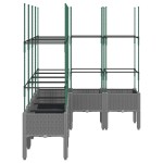 vidaXL Jardinieră de grădină cu spalier gri deschis 160x120x142,5cm PP vidaXL Jardinieră de grădină cu spalier gri deschis 160x120x142,5cm PP