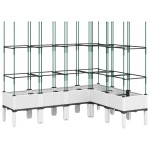 vidaXL Jardinieră de grădină cu spalier, alb, 160x120x142,5 cm PP vidaXL Jardinieră de grădină cu spalier, alb, 160x120x142,5 cm PP