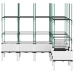 vidaXL Jardinieră de grădină cu spalier, alb, 160x120x142,5 cm PP vidaXL Jardinieră de grădină cu spalier, alb, 160x120x142,5 cm PP