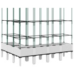 vidaXL Jardinieră de grădină cu spalier, alb, 160x120x142,5 cm PP vidaXL Jardinieră de grădină cu spalier, alb, 160x120x142,5 cm PP