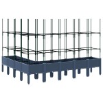 vidaXL Jardinieră de grădină cu spalier, albastru gri, 200x160x142,5 cm, PP