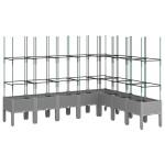 vidaXL Jardinieră de grădină cu spalier gri deschis 200x160x142,5cm PP vidaXL Jardinieră de grădină cu spalier gri deschis 200x160x142,5cm PP