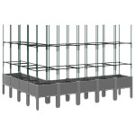 vidaXL Jardinieră de grădină cu spalier gri deschis 200x160x142,5cm PP vidaXL Jardinieră de grădină cu spalier gri deschis 200x160x142,5cm PP
