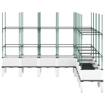 vidaXL Jardinieră de grădină cu spalier, alb, 200x160x142,5 cm PP vidaXL Jardinieră de grădină cu spalier, alb, 200x160x142,5 cm PP