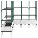 vidaXL Jardinieră de grădină cu spalier, alb, 200x160x142,5 cm PP vidaXL Jardinieră de grădină cu spalier, alb, 200x160x142,5 cm PP