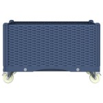 vidaXL Jardinieră de grădină cu picioare, albastru gri, 80x50x54 cm, PP