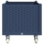 vidaXL Jardinieră de grădină cu picioare, albastru gri, 80x50x54 cm, PP