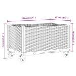 vidaXL Jardinieră de grădină cu picioare, albastru gri, 80x50x54 cm, PP