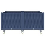 vidaXL Jardinieră de grădină cu picioare, albastru gri, 100x80x54 cm, PP