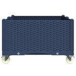 vidaXL Jardinieră de grădină cu picioare, albastru gri, 100x80x54 cm, PP