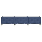 vidaXL Jardinieră de grădină cu picioare, albastru gri, 240x50x54 cm, PP