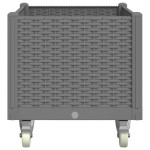 vidaXL Jardinieră de grădină cu picioare, gri deschis, 80x50x54 cm, PP