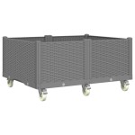 vidaXL Jardinieră de grădină cu picioare, gri deschis, 100x80x54cm, PP