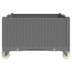 vidaXL Jardinieră de grădină cu picioare, gri deschis, 100x80x54cm, PP