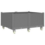 vidaXL Jardinieră de grădină cu picioare, gri deschis, 100x80x54cm, PP
