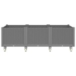vidaXL Jardinieră de grădină cu picioare, gri deschis, 150x80x54cm, PP