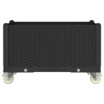 vidaXL Jardinieră de grădină cu picioare, negru, 80x50x54 cm, PP