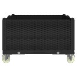 vidaXL Jardinieră de grădină cu picioare, negru, 100x80x54 cm, PP