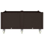 vidaXL Jardinieră de grădină cu picioare, maro, 100x80x54 cm, PP