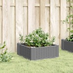 vidaXL Jardinieră grădină cu țăruși, gri deschis, 42,5x42,5x28,5 cm PP vidaXL Jardinieră grădină cu țăruși, gri deschis, 42,5x42,5x28,5 cm PP