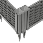 vidaXL Jardinieră grădină cu țăruși, gri deschis, 42,5x42,5x28,5 cm PP vidaXL Jardinieră grădină cu țăruși, gri deschis, 42,5x42,5x28,5 cm PP