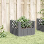 vidaXL Jardinieră grădină cu țăruși gri deschis, 43,5x43,5x43,5 cm, PP vidaXL Jardinieră grădină cu țăruși gri deschis, 43,5x43,5x43,5 cm, PP