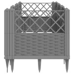 vidaXL Jardinieră grădină cu țăruși gri deschis 123,5x43,5x43,5 cm PP vidaXL Jardinieră grădină cu țăruși gri deschis 123,5x43,5x43,5 cm PP