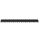 vidaXL Jardinieră de grădină cu țăruși, negru, 362,5x42,5x28,5 cm, PP