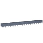 vidaXL Jardinieră de grădină cu țăruși, albastru gri, 362,5x42,5x28,5 cm, PP