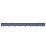 vidaXL Jardinieră de grădină cu țăruși, albastru gri, 362,5x42,5x28,5 cm, PP