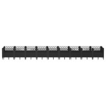 vidaXL Jardinieră de grădină cu țăruși, negru, 363,5x43,5x43,5 cm, PP vidaXL Jardinieră de grădină cu țăruși, negru, 363,5x43,5x43,5 cm, PP