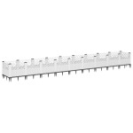 vidaXL Jardinieră de grădină cu țăruși, alb, 363,5x43,5x43,5 cm, PP vidaXL Jardinieră de grădină cu țăruși, alb, 363,5x43,5x43,5 cm, PP
