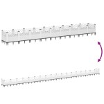 vidaXL Jardinieră de grădină cu țăruși, alb, 363,5x43,5x43,5 cm, PP vidaXL Jardinieră de grădină cu țăruși, alb, 363,5x43,5x43,5 cm, PP
