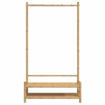 vidaXL Cuier pentru haine cu rafturi, 103x40x183 cm, bambus vidaXL Cuier pentru haine cu rafturi, 103x40x183 cm, bambus
