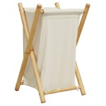 vidaXL Coș de rufe, alb crem, 41,5x36x63,5 cm, bambus vidaXL Coș de rufe, alb crem, 41,5x36x63,5 cm, bambus