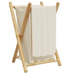 vidaXL Coș de rufe, alb crem, 41,5x36x63,5 cm, bambus vidaXL Coș de rufe, alb crem, 41,5x36x63,5 cm, bambus