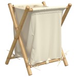 vidaXL Coș de rufe, alb crem, 45x55x63,5 cm, bambus vidaXL Coș de rufe, alb crem, 45x55x63,5 cm, bambus