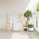 vidaXL Scară dublă pentru prosoape cu 4 trepte, 90x50x100 cm, bambus vidaXL Scară dublă pentru prosoape cu 4 trepte, 90x50x100 cm, bambus