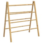 vidaXL Scară dublă pentru prosoape cu 4 trepte, 90x50x100 cm, bambus vidaXL Scară dublă pentru prosoape cu 4 trepte, 90x50x100 cm, bambus