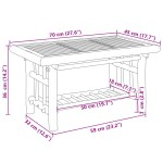 vidaXL Măsuță de cafea, 70x45x36 cm, bambus vidaXL Măsuță de cafea, 70x45x36 cm, bambus