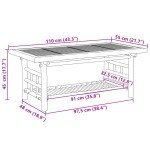 vidaXL Măsuță de cafea, 110x55x45 cm, bambus vidaXL Măsuță de cafea, 110x55x45 cm, bambus