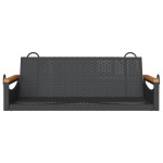 vidaXL Bancă de balansoar, negru, 109x62x40 cm, poliratan vidaXL Bancă de balansoar, negru, 109x62x40 cm, poliratan