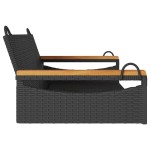 vidaXL Bancă de balansoar, negru, 109x62x40 cm, poliratan vidaXL Bancă de balansoar, negru, 109x62x40 cm, poliratan
